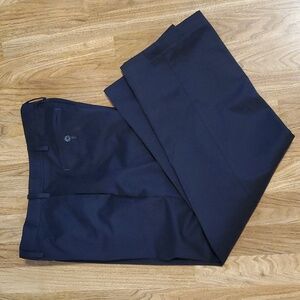 Lands End Men's Traditional Fit Plain Front Chino Pants Navy Size 36 x 28